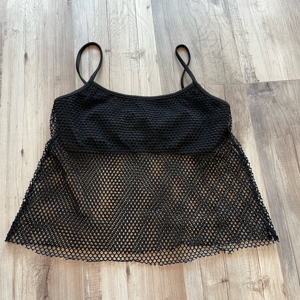 GILDA dance Spaghetti Strap Bra with Netting Over Dance Top